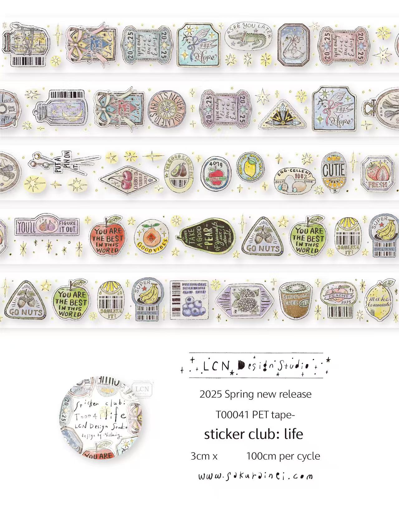 1 Loop LCN Vintage Sticker Clu - Washi Tape Set avaliação e preço