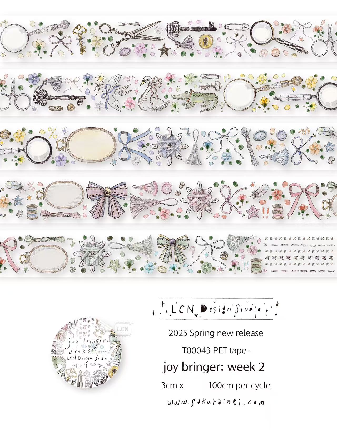 1 Loop LCN Vintage Sticker Clu - Washi Tape Set avaliação e preço