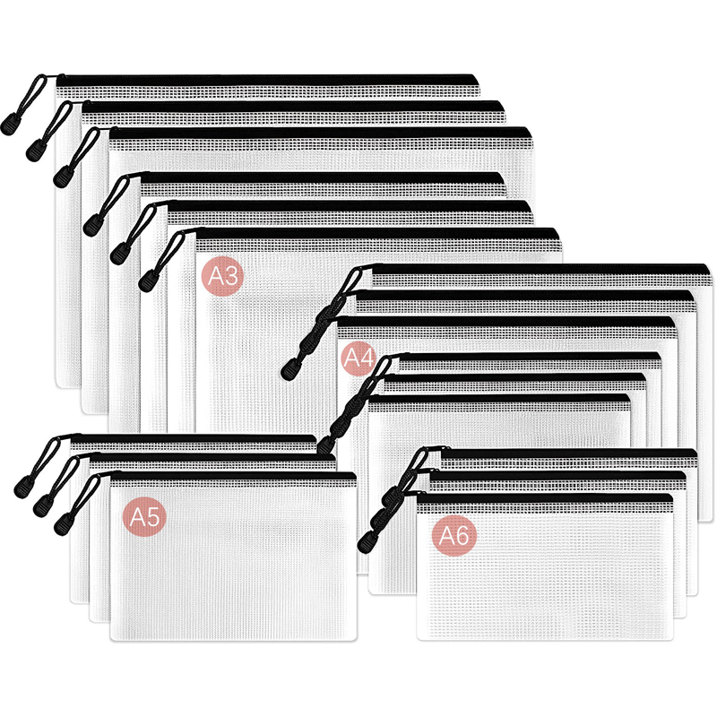 Mesh Zipper Storage Bags Docum - Portfolio Folder Zip avaliação e preço