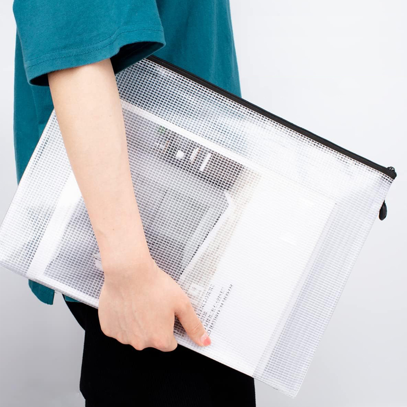 Mesh Zipper Storage Bags Docum - Portfolio Folder Zip avaliação e preço