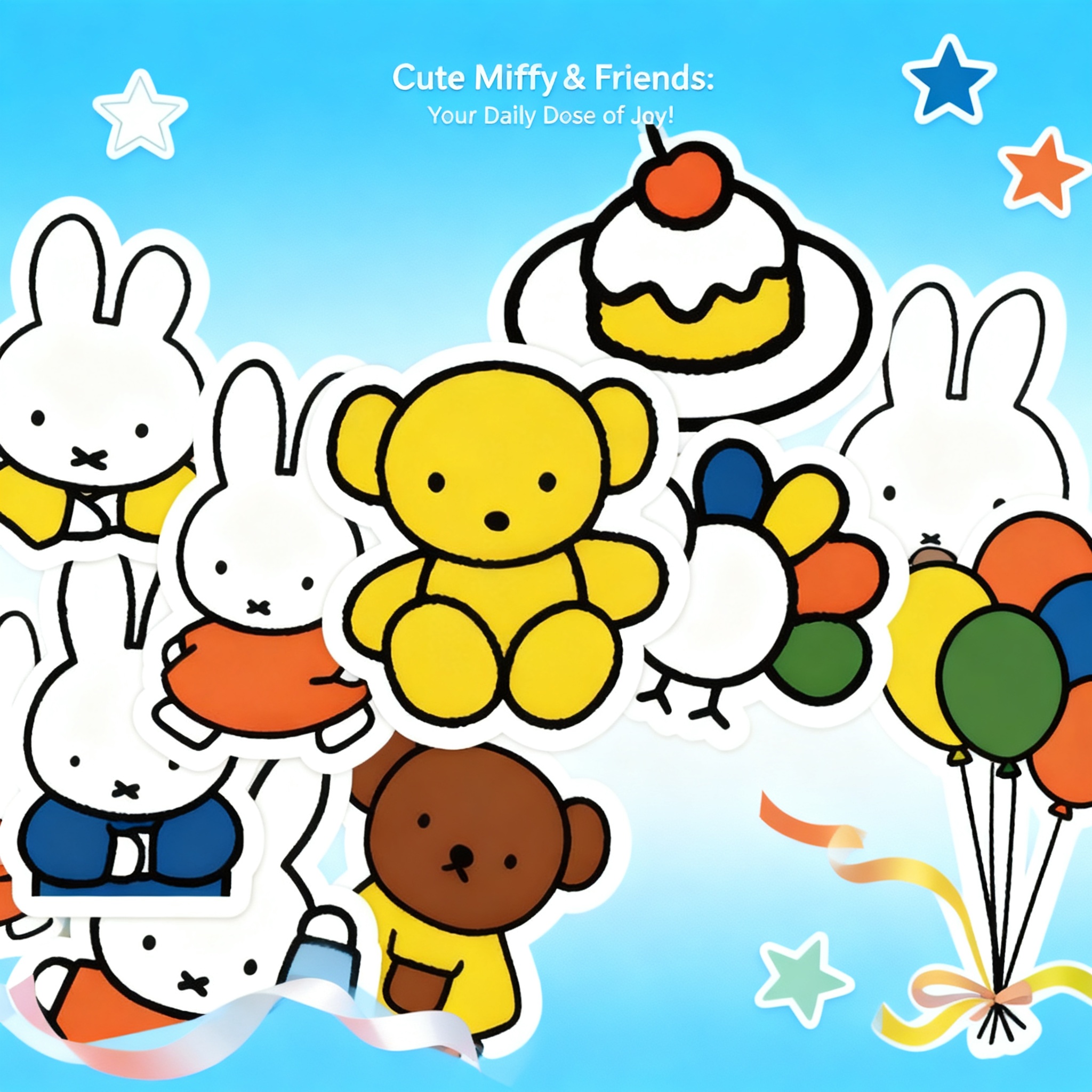 Cute Miffy Stickers Cartoon Ra - Memo Pad Sticky avaliação e preço