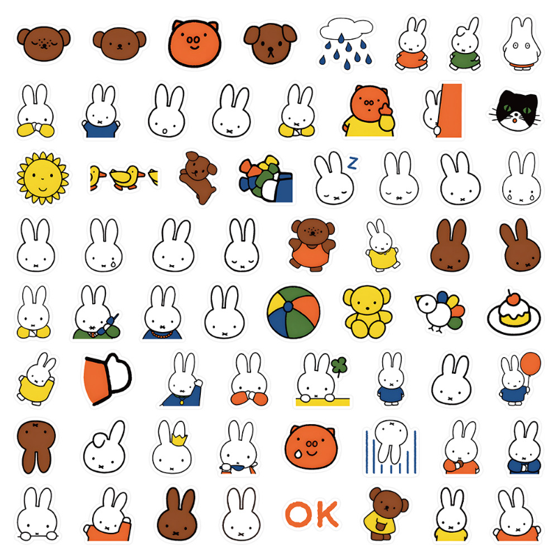 Cute Miffy Stickers Cartoon Ra - Memo Pad Sticky avaliação e preço